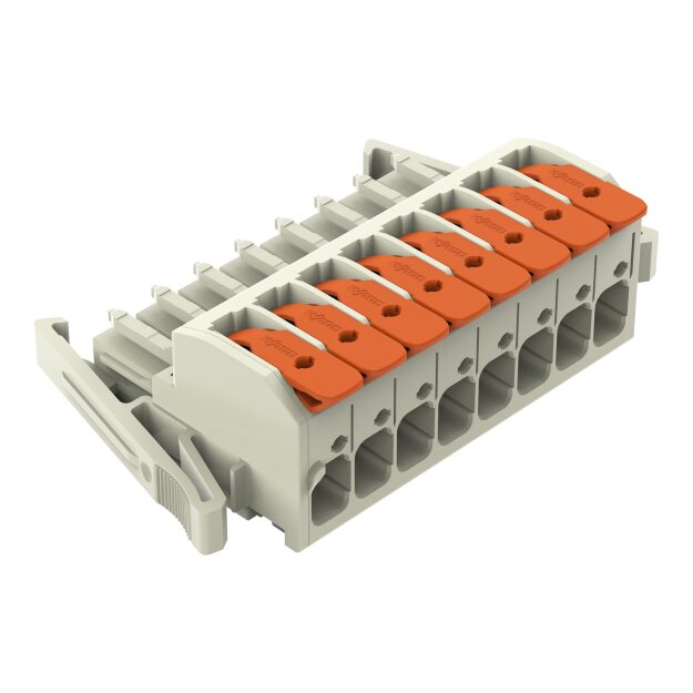 Wago 831-1108/037-000 1-Leiter-Federleiste Grau
