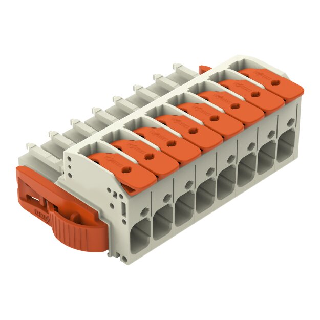 Wago 831-1108/038-000 1-Leiter-Federleiste Grau