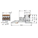Wago 831-1204/306-000 1-Leiter-Stiftleiste Grau