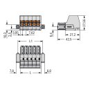 Wago 831-3104/107-000 1-Leiter-Federleiste Grau