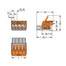 Wago 832-1102/320-000 1-Leiter-Federleiste,Hebel Grau