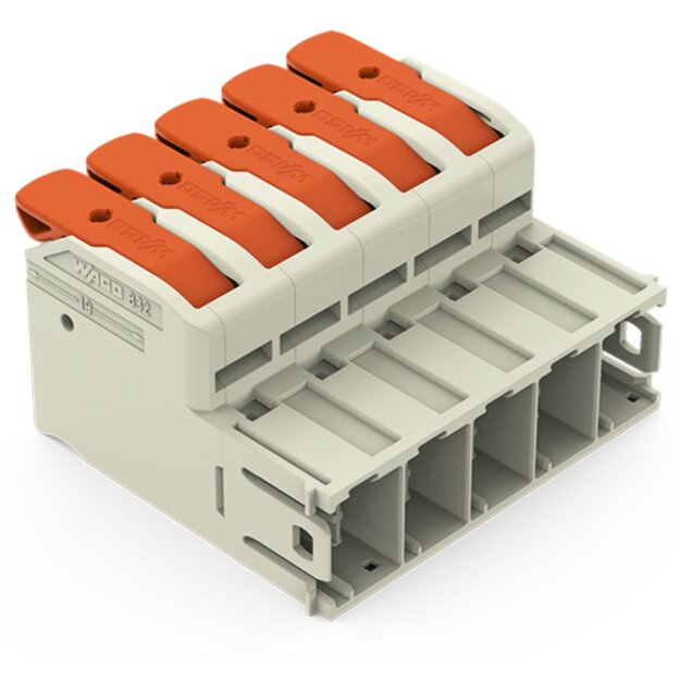 Wago 832-1205/000-9034 1-Leiter-Stiftleiste Grau