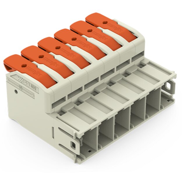 Wago 832-1206/000-9034 1-Leiter-Stiftleiste Grau
