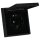 JUNG LS IP 44 Set Graphitschwarz Matt: LS1521KLSWM Schuko Steckdose m. Klappdeckel + 551WU Dichtungsflansch + LS981SWM Rahmen 1fach