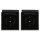 JUNG LS IP 44  Set Graphitschwarz Matt: 2x LS1521KLSWM Schuko Steckdose m. Klappdeckel + 2x 551WU Dichtungsflansch + 2x LS981SWM Rahmen 1fach