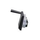 JUNG LS IP 44 Set Graphitschwarz Matt: 3x LS1521KLSWM Schuko Steckdose m. Klappdeckel + 3x 551WU Dichtungsflansch + LS983SWM Rahmen 3fach