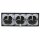 JUNG LS IP 44 Set Graphitschwarz Matt: 3x LS1521KLSWM Schuko Steckdose m. Klappdeckel + 3x 551WU Dichtungsflansch + LS983SWM Rahmen 3fach