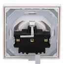 JUNG LS IP 44 Set Schneeweiß Matt: LS1521KLWWM Schuko Steckdose m. Klappdeckel + 551WU Dichtungsflansch + LS981WWM Rahmen 1fach