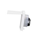 JUNG LS IP 44 Set Schneeweiß Matt: 2x LS1521KLWWM Schuko Steckdose m. Klappdeckel + 2x 551WU Dichtungsflansch + 2x LS981WWM Rahmen 1fach