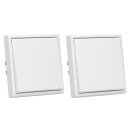 JUNG LS IP 44 Set Schneeweiß Matt: 2x LS1521KLWWM Schuko Steckdose m. Klappdeckel + 2x 551WU Dichtungsflansch + 2x LS981WWM Rahmen 1fach