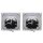 JUNG LS IP 44 Set Schneeweiß Matt: 2x LS1521KLWWM Schuko Steckdose m. Klappdeckel + 2x 551WU Dichtungsflansch + 2x LS981WWM Rahmen 1fach