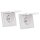 JUNG LS IP 44 Set Schneeweiß Matt: 2x LS1521KLWWM Schuko Steckdose m. Klappdeckel + 2x 551WU Dichtungsflansch + 2x LS981WWM Rahmen 1fach