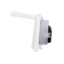 JUNG LS IP 44 Set Schneeweiß Matt: 2x LS1521KLWWM Schuko Steckdose m. Klappdeckel + 2x 551WU Dichtungsflansch + LS982WWM Rahmen 2fach
