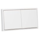 JUNG LS IP 44 Set Schneeweiß Matt: 2x LS1521KLWWM Schuko Steckdose m. Klappdeckel + 2x 551WU Dichtungsflansch + LS982WWM Rahmen 2fach