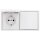 JUNG LS IP 44 Set Schneeweiß Matt: 2x LS1521KLWWM Schuko Steckdose m. Klappdeckel + 2x 551WU Dichtungsflansch + LS982WWM Rahmen 2fach