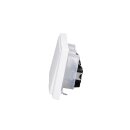 JUNG LS IP 44 Set Schneeweiß Matt: 3x LS1521KLWWM Schuko Steckdose m. Klappdeckel + 3x 551WU Dichtungsflansch + LS983WWM Rahmen 3fach