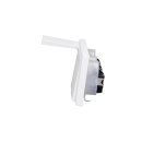 JUNG LS IP 44 Set Schneeweiß Matt: 3x LS1521KLWWM Schuko Steckdose m. Klappdeckel + 3x 551WU Dichtungsflansch + LS983WWM Rahmen 3fach