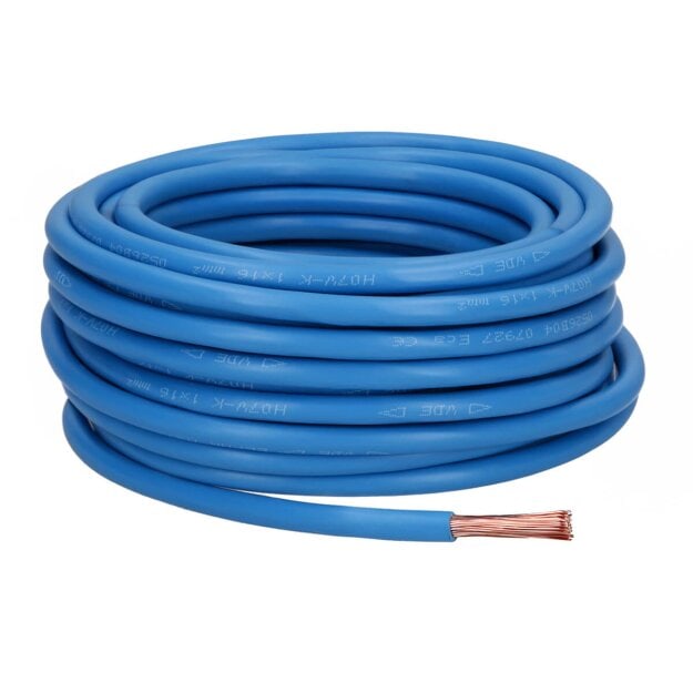 Aderleitung flexibel H07V-K 16 mm² blau 10 Meter