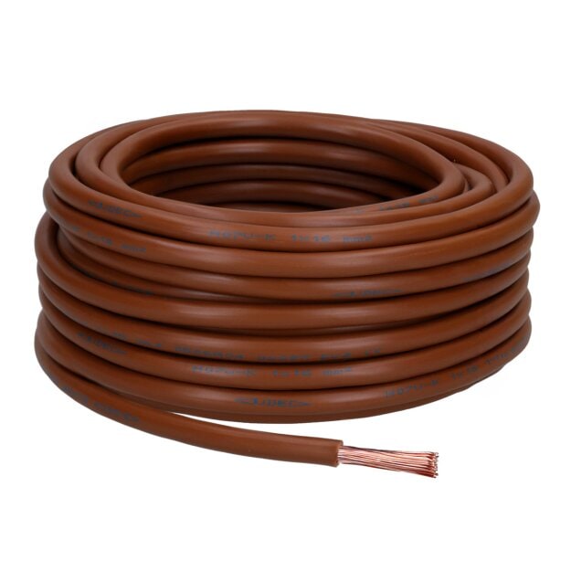 Aderleitung flexibel H07V-K 16 mm² braun 10 Meter