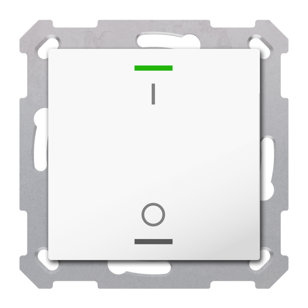 MDT RF-TAL55T102.B1S KNX RF+ Taster Light 55 1-fach Secure RGBW TS Reinweiß glänzend Schalten