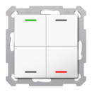MDT RF-TAL55T402.01S KNX RF+ Taster Light 55 4-fach...