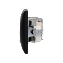 Busch-Jaeger Busch-balance SI Set: Rutenbeck Netzwerkdose flex 136104030 mit Zentralscheibe + 20 EUC-915 SCHUKO® Steckdosen-Einsatz + 1722-915 2-fach Rahmen Schwarz Matt