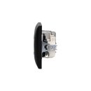 Busch-Jaeger Busch-balance SI Set: Rutenbeck Netzwerkdose flex 136104030 mit Zentralscheibe + 2x 20 EUC-915 SCHUKO® Steckdosen-Einsatz + 1723-915 3-fach Rahmen Schwarz Matt
