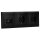 Busch-Jaeger Busch-balance SI Set: Rutenbeck Netzwerkdose flex 136104030 mit Zentralscheibe + 2x 20 EUC-915 SCHUKO® Steckdosen-Einsatz + 1723-915 3-fach Rahmen Schwarz Matt
