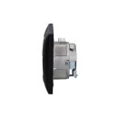 Busch-Jaeger Busch-balance SI Set: Rutenbeck Anschlussdose 136104070 UAE-Cat.6A iso-8/8 Up 0 + Zentralscheibe + TAE Dose 3x6 NFN Up0 rw + Zentralscheibe + 1722-915 2-fach Rahmen Schwarz Matt