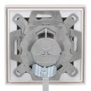 JUNG Serie LS Komplett-Set Schneeweiß Matt: Cat.6A iso-Anschlussdose UAE-Cat.6A iso-8 Up 0 + LS969-1UAWWM Abdeckung f. IAE/UAE-Anschlussdose + LS981WWM Rahmen 1fach