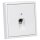 JUNG Serie LS Komplett-Set Schneeweiß Matt: Cat.6A iso-Anschlussdose UAE-Cat.6A iso-8 Up 0 + LS969-1UAWWM Abdeckung f. IAE/UAE-Anschlussdose + LS981WWM Rahmen 1fach