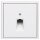 JUNG Serie LS Komplett-Set Schneeweiß Matt: Cat.6A iso-Anschlussdose UAE-Cat.6A iso-8 Up 0 + LS969-1UAWWM Abdeckung f. IAE/UAE-Anschlussdose + LS981WWM Rahmen 1fach