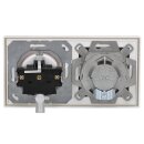 JUNG Serie LS Komplett-Set Schneeweiß Matt: Cat.6A iso-Anschlussdose UAE-Cat.6A iso-8/8 Up 0 + LS969-2UAWWM Abdeckung f. IAE/UAE-Anschlussdose + LS1520WWM SCHUKO Steckdose + LS982WWM Rahmen 2fach