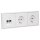 JUNG Serie LS Komplett-Set Schneeweiß Matt: Cat.6A iso-Anschlussdose UAE-Cat.6A iso-8/8 Up 0 + LS969-2UAWWM Abdeckung f. IAE/UAE-Anschlussdose + 2x LS1520WWM SCHUKO Steckdose + LS983WWM Rahmen 3fach