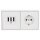 JUNG Serie LS Komplett-Set Schneeweiß Matt: TAE-Anschlussdose TAE 3x6 NFN Up 0 rw + LS969TWWM Abdeckung f. TAE-Anschlussdose + LS1520WWM SCHUKO Steckdose + LS982WWM Rahmen 2fach