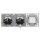 JUNG Serie LS Komplett-Set Schneeweiß Matt: TAE-Anschlussdose TAE 3x6 NFN Up 0 rw + LS969TWWM Abdeckung f. TAE-Anschlussdose + 2x LS1520WWM SCHUKO Steckdose + LS983WWM Rahmen 3fach