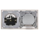 JUNG Serie LS Komplett-Set Schneeweiß Matt: Antennensteckdose EDU 04 F + LS990TVWWM Abdeckung f. Antennen-Steckdose + LS1520WWM SCHUKO Steckdose + LS982WWM Rahmen 2fach