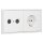 JUNG Serie LS Komplett-Set Schneeweiß Matt: Antennensteckdose EDU 04 F + LS990TVWWM Abdeckung f. Antennen-Steckdose + LS1520WWM SCHUKO Steckdose + LS982WWM Rahmen 2fach