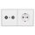 JUNG Serie LS Komplett-Set Schneeweiß Matt: Antennensteckdose EDU 04 F + LS990TVWWM Abdeckung f. Antennen-Steckdose + LS1520WWM SCHUKO Steckdose + LS982WWM Rahmen 2fach