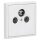 JUNG Serie LS Komplett-Set Schneeweiß Matt: Triax EDA 302 F Antennendose 3-Loch Stichdose SAT/TV/R + LS990SATWWM Abdeckung f. SAT-TV-Steckdose + LS981WWM Rahmen 1fach