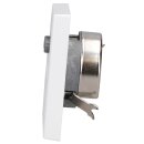 JUNG Serie LS Komplett-Set Schneeweiß Matt: Antennensteckdose 4-Loch Stichdose ASTRO GUT 400 + LS990-4SAT2WWM Abdeckung f. SAT-TV-Steckdose Ankaro + LS981WWM Rahmen 1fach