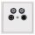 JUNG Serie LS Komplett-Set Schneeweiß Matt: Antennensteckdose 4-Loch Stichdose ASTRO GUT 400 + LS990-4SAT2WWM Abdeckung f. SAT-TV-Steckdose Ankaro + LS981WWM Rahmen 1fach