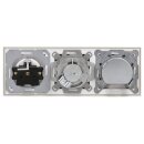 JUNG Serie LS Komplett-Set Schneeweiß Matt: Antennensteckdose EDU 04 F + LS990TVWWM Abdeckung + Cat.6A iso-Anschlussdose + LS969-2UAWWM Abdeckung + LS1520WWM SCHUKO Steckdose + LS983WWM Rahmen 3fach