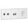 JUNG Serie LS Komplett-Set Schneeweiß Matt: Antennensteckdose EDU 04 F + LS990TVWWM Abdeckung + Cat.6A iso-Anschlussdose + LS969-2UAWWM Abdeckung + LS1520WWM SCHUKO Steckdose + LS983WWM Rahmen 3fach