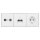 JUNG Serie LS Komplett-Set Schneeweiß Matt: Antennensteckdose EDU 04 F + LS990TVWWM Abdeckung + Cat.6A iso-Anschlussdose + LS969-2UAWWM Abdeckung + LS1520WWM SCHUKO Steckdose + LS983WWM Rahmen 3fach