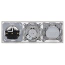 JUNG Serie LS Komplett-Set Schneeweiß Matt: Triax EDA 302 F Antennendose 3-Loch Stichdose SAT/TV/R + LS990SATWWM Abdeckung + Cat.6A iso-Anschlussdose + LS969-2UAWWM Abdeckung + LS1520WWM SCHUKO Steckdose + LS983WWM Rahmen 3fach