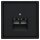 JUNG Serie LS Komplett-Set Graphitschwarz Matt: Cat.6A iso-Anschlussdose UAE-Cat.6A iso-8/8 Up 0 + LS969-2UASWM Abdeckung f. IAE/UAE-Anschlussdose + LS981SWM Rahmen 1fach