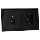 JUNG Serie LS Komplett-Set Graphitschwarz Matt: Cat.6A...