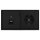 JUNG Serie LS Komplett-Set Graphitschwarz Matt: Cat.6A iso-Anschlussdose UAE-Cat.6A iso-8 Up 0 + LS969-1UASWM Abdeckung f. IAE/UAE-Anschlussdose + LS1520SWM Schuko Steckdose + LS982SWM Rahmen 2fach