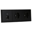 JUNG Serie LS Komplett-Set Graphitschwarz Matt: Cat.6A...